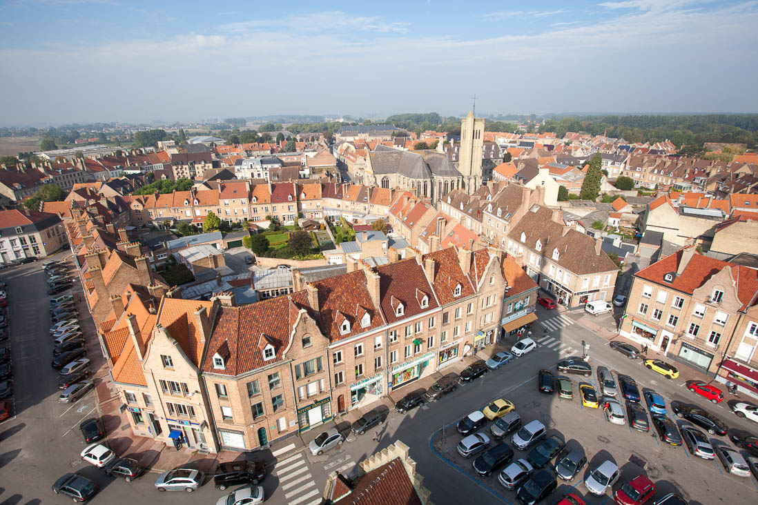 Zicht vanaf het Belfort van Bergues