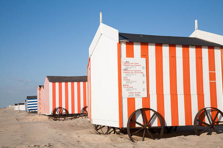 Strandhuisjes op wielen in De Panne