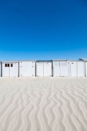 Strandhuisjes langs de Vlaamse Kust