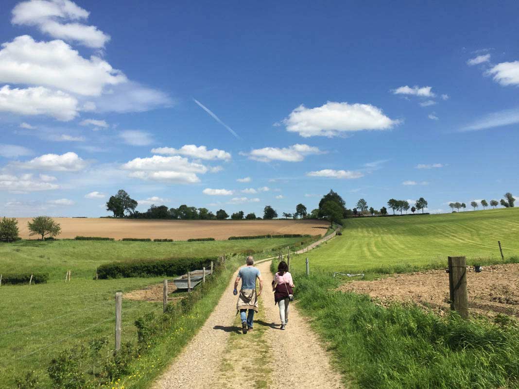 Wandelaars op het Krijtlandpad