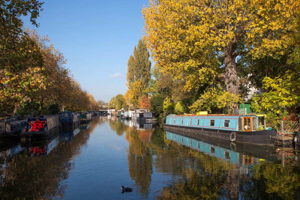 Het Regent's Canal bij Little Venice