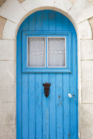 Blauwe deur op Île de Bréhat