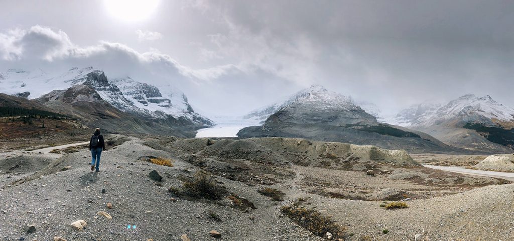 wandelen langs de Icefields Parkway