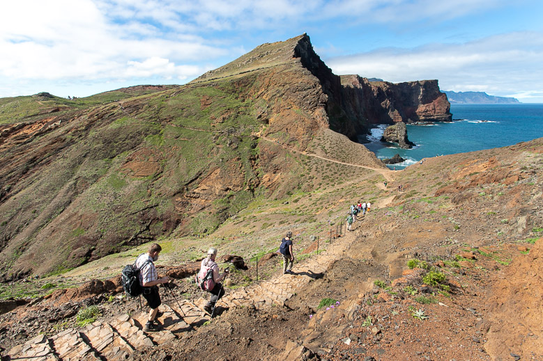 Wandelaars op Ponta de São Lourenço, Madeira