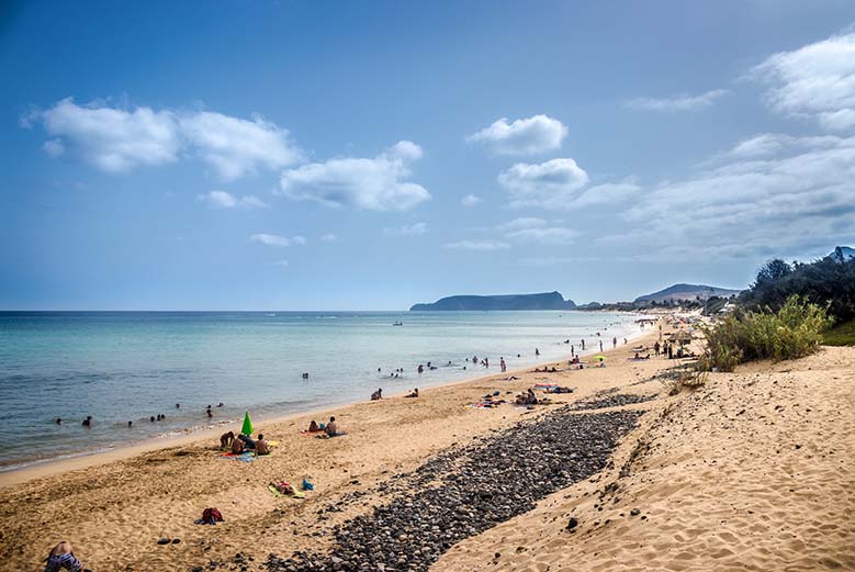 Het strand van Porto Santo