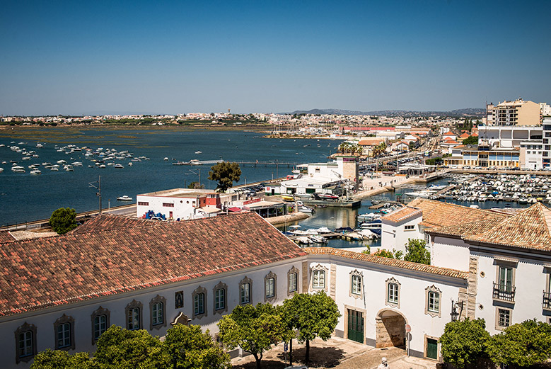 Uitzicht tijdens de stadswandeling Faro