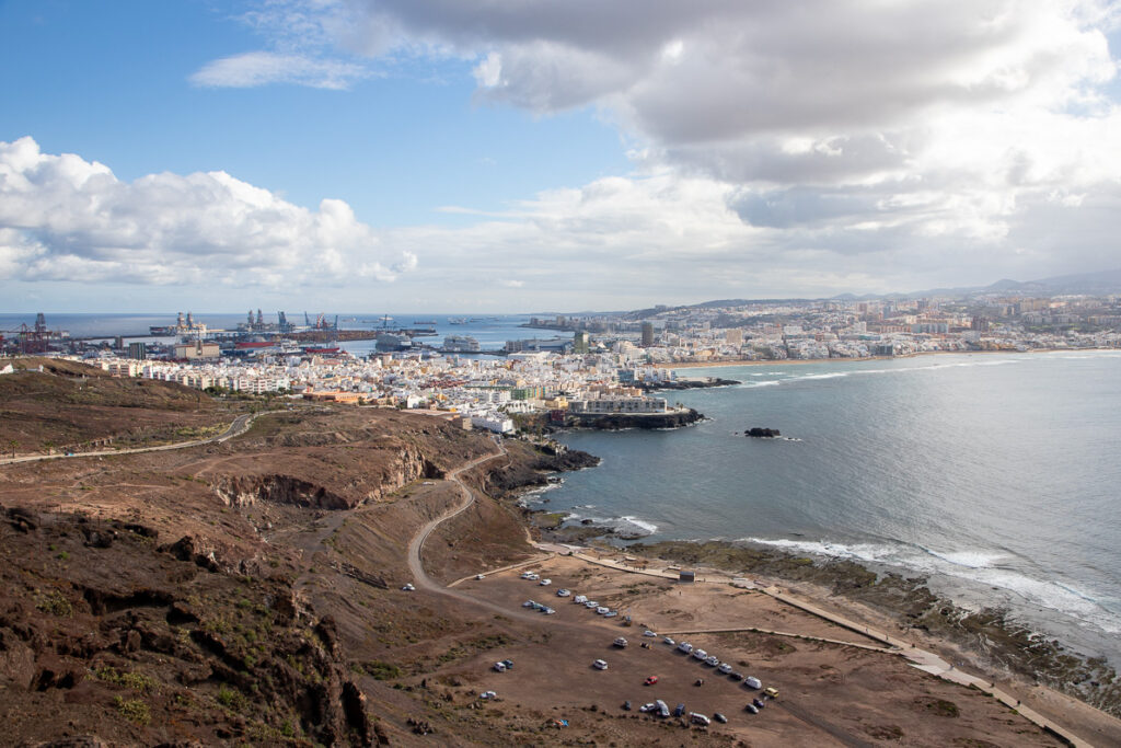 Zicht op Las Palmas vanaf Altos del Confital