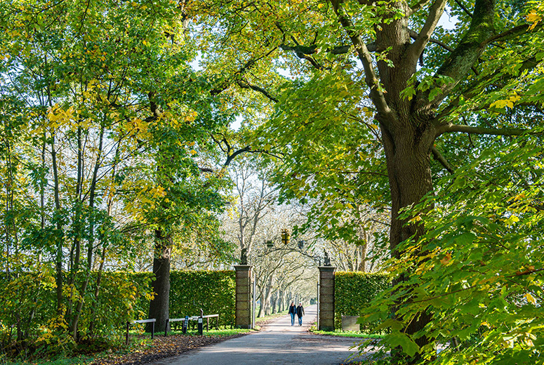 Wandelaars bij de poort van Marienwaerdt © Ad Snelderwaard