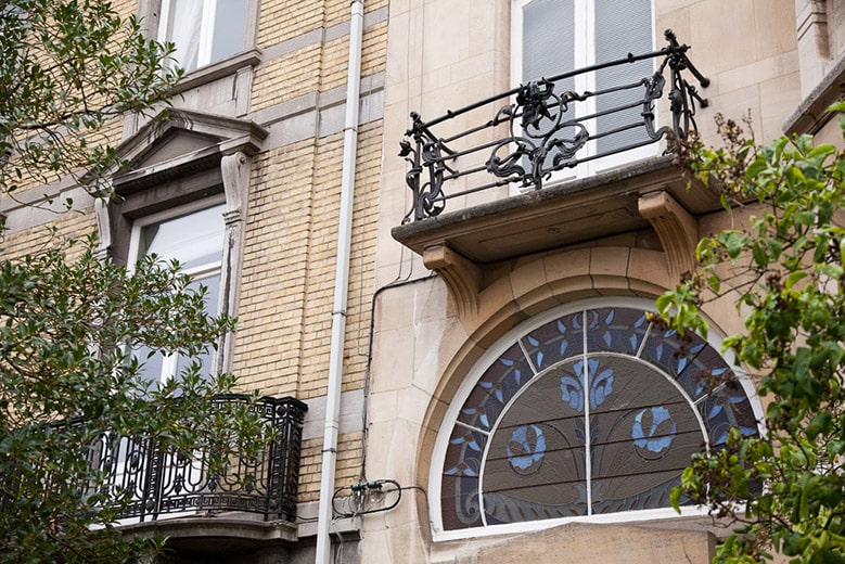 Art nouveau-gevel in Brussel